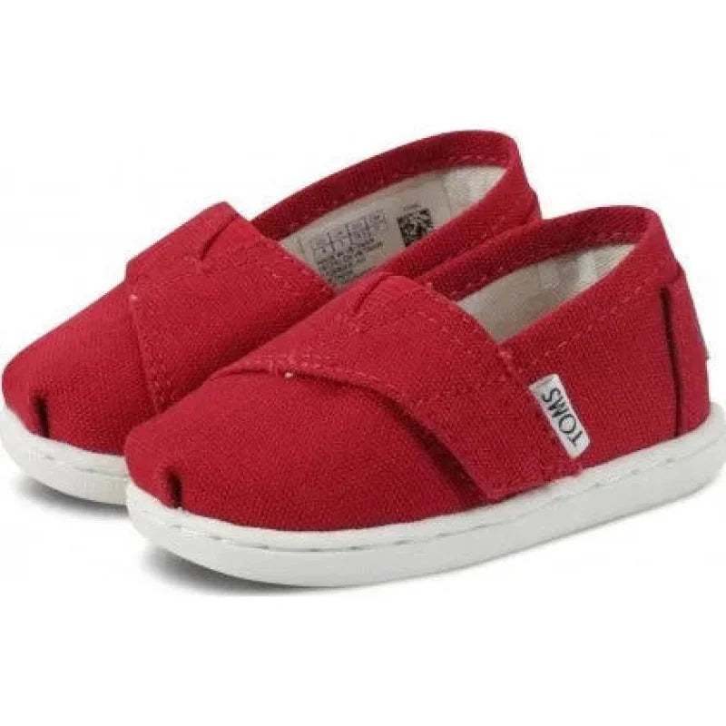 Toms Toms Παιδικές Εσπαντρίγιες με Σκρατς Κόκκινες Tiny Alpargata Canvas Εσπαντρίγιες Αγόρι / Espadrilles Boy Toms-SS23-10010533-Red-Poline-_-_-302