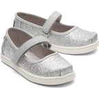 Toms Toms Παιδικές Μπαλαρίνες με Σκρατς Υφασμάτινες Ασημί Mary Jane Iridescent Εσπαντρίγιες Κορίτσι / Espadrilles Girl Toms-SS23-10011521-Silver-Poline-_-_-924