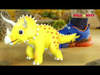 Bull Boys Baskets anatomiques pour garçons avec dinosaures et lumières Bleu