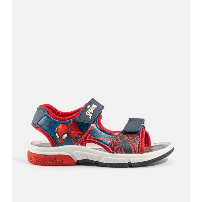Leomil Spiderman Παιδικά Ανατομικά Πέδιλα για Αγόρια με Φωτάκια Μπλέ Πέδιλο Αγόρι Φωτάκια / Sandal Boy Lights sandalia-spiderman-sp010299-424-marino