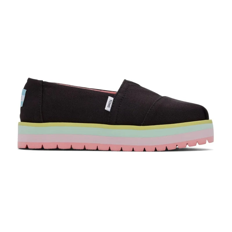 Toms Toms Παιδικές Εσπαντρίγιες Slip-On Μαύρες Alp Platform Εσπαντρίγιες Κορίτσι / Espadrilles Girl vkky7VDI-1